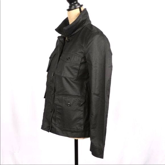 EC J. Crew Washed And Aged Waxed Utility Jacket Coat Size XS - Picture 5 of 8